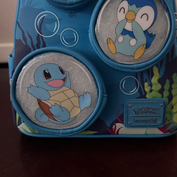 Loungefly Blue Water Type Pokemon Squirtle Mini Backpack - Picture 3 of 10